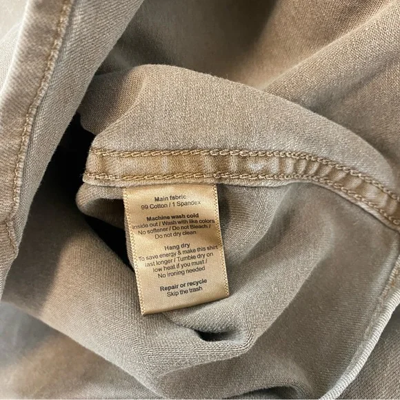 Poncho Cotulla Performance Denim Western Pearl Snap Shirt BrownWorkwear Outdoors - Picture 11 of 13